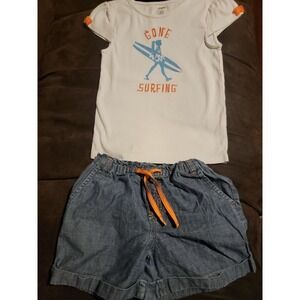 Gymboree tropical bloom gone surfing top and shorts size 8